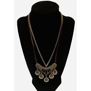 Mia Inspirations Earrings 10" Necklace Set Boho Style Black